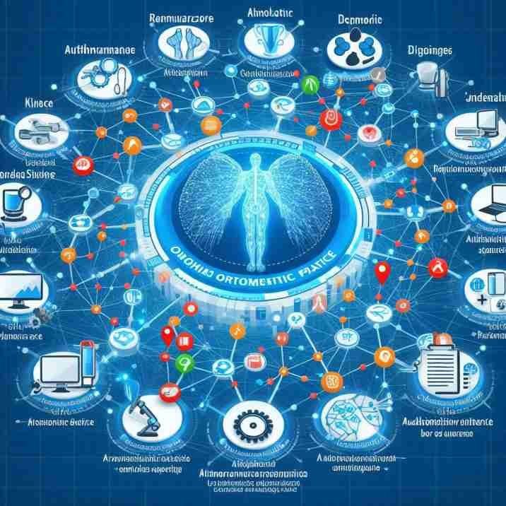 A network map depicting the importance of backlinks from authoritative medical sources, augmenting orthopedic practice SEO.