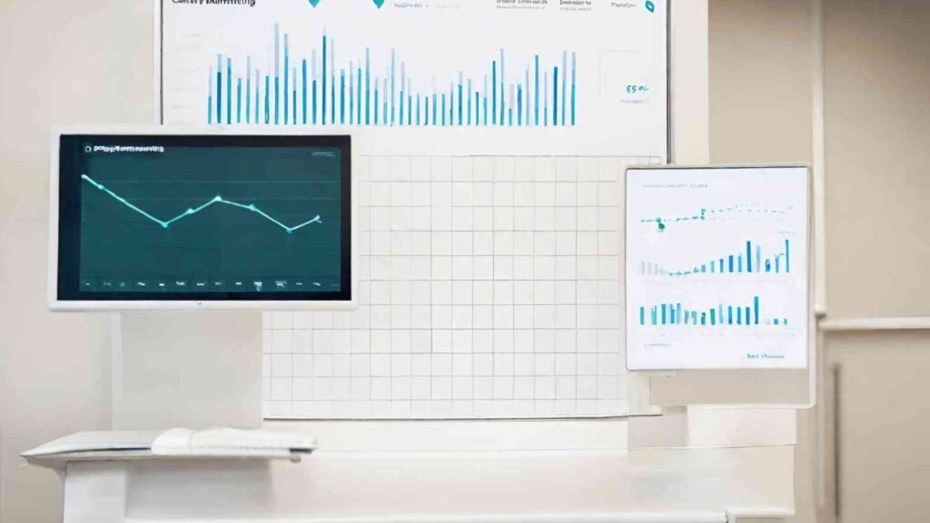 Display a graph showing the increase in patient inquiries and appointments after implementing targeted **digital marketing strategies