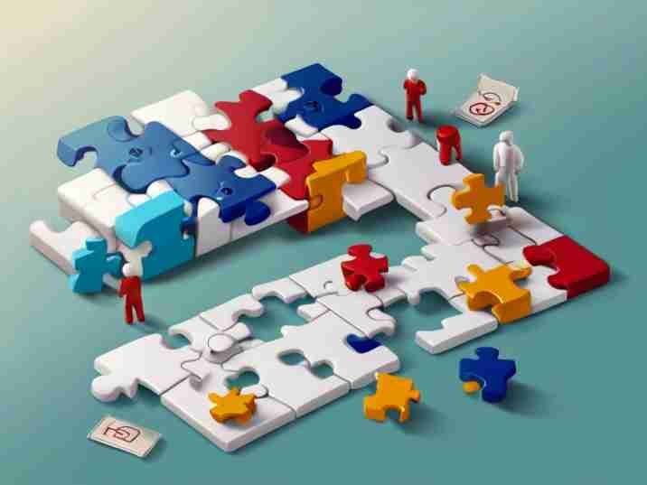 A creative illustration depicting a puzzle being solved, with pieces representing different elements of pharmaceutical advertising such as visuals, storytelling, and regulatory compliance. As the puzzle comes together, the magic of pharmaceutical ads is revealed.]